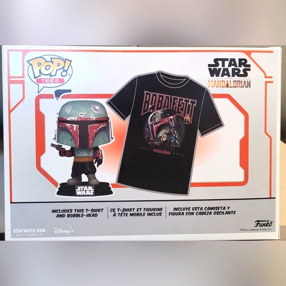 Funko POP! Tees - Boba Fett The Mandalorian - Picture 2 of 3